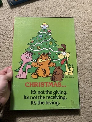 GARFIELD: Navidad Por Jim Davis 1978 Póster Gigante 500 piezas PUZZLE COMPLETO Foto 1 de 4