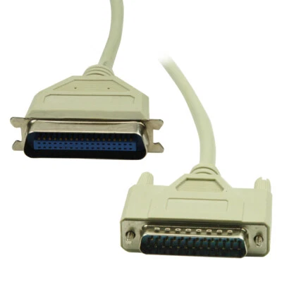 3FT DB25 Male to Centronics 36 Male IEEE1284 Parallel Printer Cable InstallerCCT - Image 1 of 2