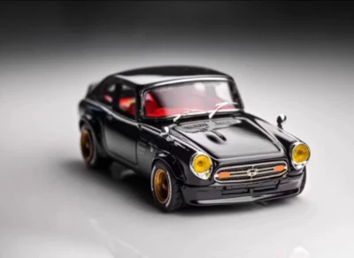 YTM 1:64 Honda S800 Daniel Wu black spoon resin car model collection ornaments - Image 1 of 4