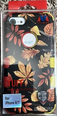 MYBAT Fall Leaves/Black TUFF Hybrid Phone Protector Cover for iPhone 7/8/SE - Image 1 of 2