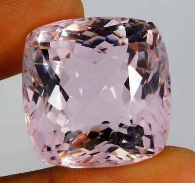 Piedras preciosas sueltas facetadas corte cojín kuncita rosa grande 24,85 quilates @ cumpleaños mujeres Foto 1 de 4
