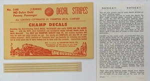 Champ Decals #s-88 HO Dulux Gold Pennsy. Passenger - Picture 1 of 1