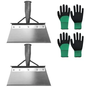 2Sets Garden Cleaning Shovel Snow Shovel Ice Scraper 8 Inch Handle Heavy Duty... - Picture 1 of 7