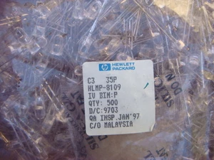 ONE Bag 500 HP HLMP-8109 Super Ultra Bright RED LEDs - NEW and UNUSED - Picture 1 of 3