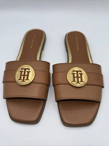 Tommy Hilfiger Paliana Medallion Sandals Women’s Size 8M Brown - Picture 1 of 5