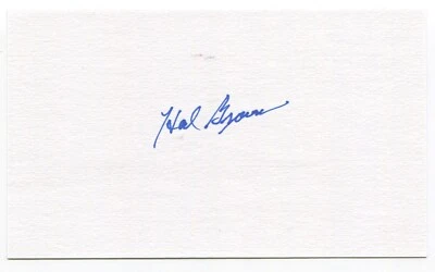 Hal Brown Signed 3x5 Index Card Autographed MLB Baseball Baltimore Orioles - Image 1 of 2