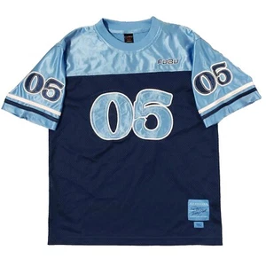 VTG FUBU The Collection Throwback 1992 Youth 16/18 Football Jersey Sewn Blue - Picture 1 of 12