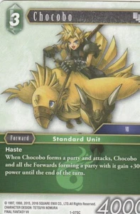 FINAL FANTASY TCG 1 X CHOCOBO 1-075C - LÁMINA COMUN NOT - VIENTO - Imagen 1 de 1