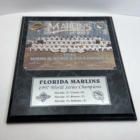 Vintage Florida Marlins 1997 World Series Champions MLB Plaque 15x12 Team Photo Cover