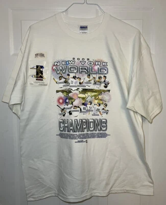 Camiseta Gildan 2009 New York Yankees Campeones Serie Mundial Talla XL Jeter Rivera Foto 1 de 4