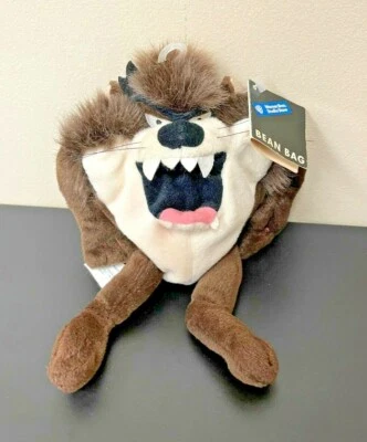 Peluche vintage Looney Tunes Taz 8" Beanbag con etiquetas - 1998 - Diablo de Tasmania Foto 1 de 4