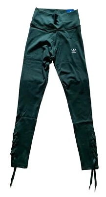 Adidas Leggings Tight Fit Original Hose Damen Grün Lang Stretch Logo v. Größen - Bild 1 von 4