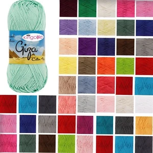 1x King Cole Giza Solid Color 100% Egyptian Cotton 50gms Crochet & Knitting Yarn - Picture 1 of 21