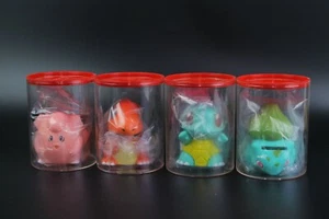 Lot Of 4 Pokémon Character Coin Bank 1995 Charmander,Bulbasaur,Squirtle,Clefairy - Picture 1 of 5