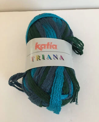 Katia Tirana Color 47 (Azules y Verdes) 100% Acrílico 33yds Foto 1 de 4