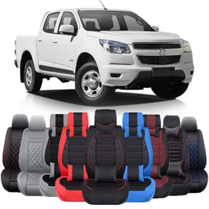 Car Seat Covers Luxury Leather Front & Rear For Holden Colorado RG Cab 2012-2020 - Picture 1 of 54