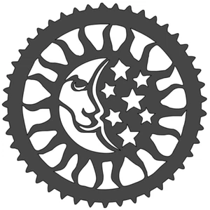 1- 5.5x5.5 inch Custom Cut Stencil, (PF-17) Sun & Moon Round - Picture 1 of 1