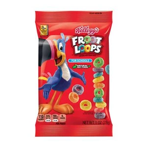 Kellogg's Froot Loops Reduced Sugar Cereal Pouch, 1 Oz (Pk of 96) - Picture 1 of 1