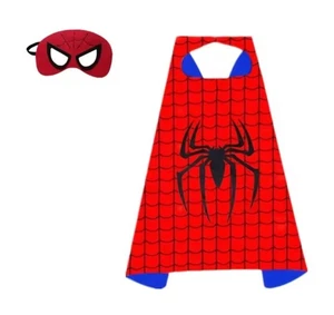 Kinder Spiderman Superhelden Cape mit Maske Sammlerstück Halloween Spiderman Cosplay  - Bild 1 von 3