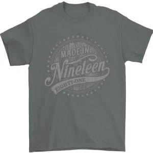 Angustiado 44th Cumpleaños Hecho En 1981 Camiseta Hombre 100%, Algodón - Imagen 1 de 2