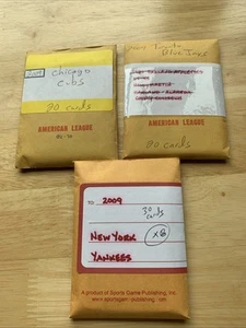 APBA Baseball 2009 MLB Season Team Sets-3 Teams Inc World Series Winner Yankees - Picture 1 of 2