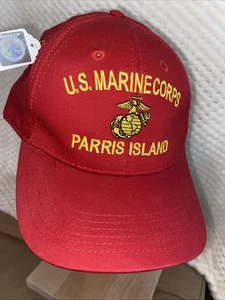 Cappello camionista snapback vintage USA MADE USMC Marine Corps Parris Island Snapback - Foto 1 di 7