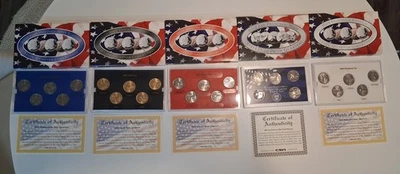 2001 State Quarter Collection 5 Sets Philadelphia, Denver, Gold, Platinum, Clad - Image 1 of 3