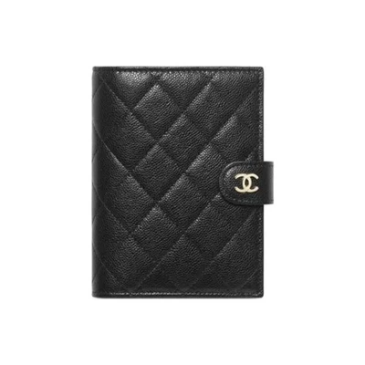 CHANEL 24K Gold Buckle Diamond Grid Passport Bag Small Women’s 4x0.5x5.5 in - Image 1 of 4