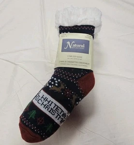 Natural Reflections NUEVO CON ETIQUETAS 2 pares de calcetines acogedores 6-10, suela con agarre, forrado, bajo Pro Shop - Imagen 1 de 9