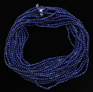 Twist A Bead Genuine 1980's Original Necklace 32-35 inch strands-SODALITE 1 stra - Picture 1 of 2