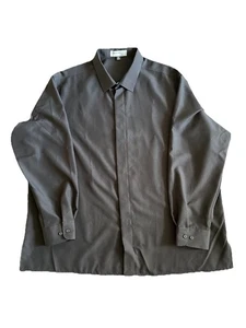 Long Sleeve Button Down Shirt For Men Size: 2XL Color: Black  - Picture 1 of 7