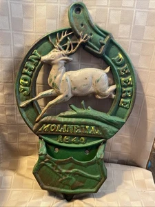 Vintage John Deere 1847-Moline IL-Cast‑Iron Wall Pocket Mailbox/Letter Holder - Picture 1 of 18