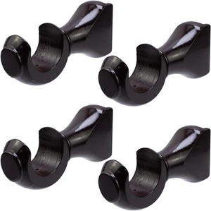 4Pcs Wood Curtain Rod Brackets,1-3/8in(35mm) Diameter Support Bracket,Wooden Win - Picture 1 of 12