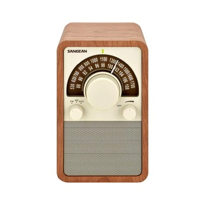 Sangean WR 15WL AM FM Table Top Wooden Radio Walnut Compact Design Rich Bass - Image 1 of 4