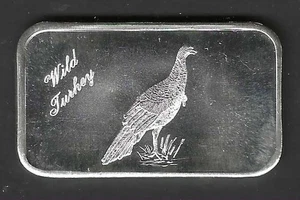 BARRA DE ARTE DE PLATA WILD TURKEY .999 - Imagen 1 de 2