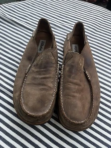 Olukai Mens Moloa Loafer Slip On M10.5 Bro Leather Slipper Convertible Shoe (AA) - Picture 1 of 10