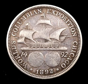 1892 World's Columbian Expo Chicago United States Half Dollar Silver Coin 39631 - Picture 1 of 8