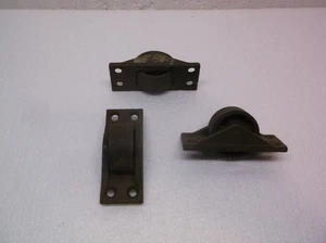 Cast Iron Rollers Wheels Set of 3 Vintage Antique Steam Punk - Picture 1 of 10