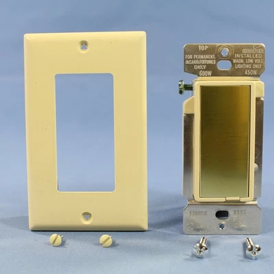 Interruptor regulador Cooper Ivory Decorator TOUCH Pad MASTER 600W 3 vias 4 vias 6460V-K-C - Imagem 1 de 4