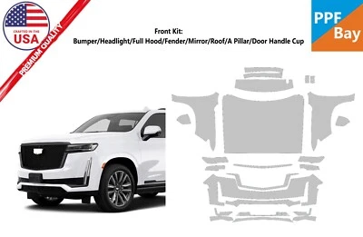 For Cadillac Escalade Luxury/Sport 21-24 Front Paint Protection Film PreCut PPF - Image 1 of 4
