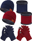 6 Pieces Kids Winter Hat Glove Scarf Sets Knitted Toddler Cap Beanie Touchscreen
