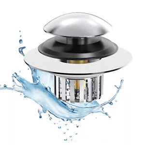 2pcs Universal Bathroom Sink Stopper Pop-Up Drain Filter Wash Basin Core Bounce - Picture 1 of 7