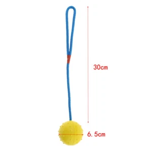 Gummi Wurfball Hundespielball Ø 6,5 cm Hundeball mit Schnur - Bild 1 von 10