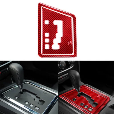 Panel de cambio de marchas de fibra de carbono tipo A para Dodge Challenger 2008-14 3 piezas Foto 1 de 4