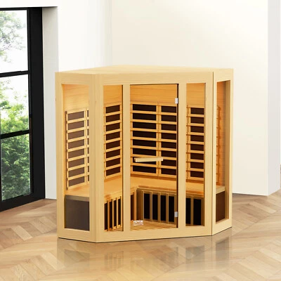 VEVOR Sauna infrarouge lointain en bois pour 3 à 4 personnes domicile 2470 W - Immagine 1 di 4