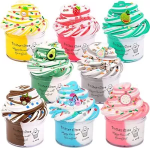 8 Pack Butter Slime Kit for Girls, Soft and Non-Sticky, Stress Relief Putty Toys - Picture 1 of 7