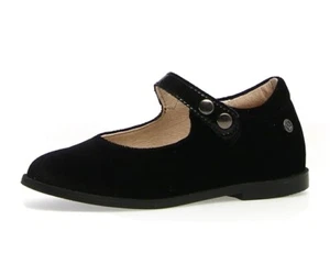 NATURINO › NATURINO GIRL'S CALEN VELVET FLAT SHOES - BLACK, 34 M EU/3 M US - Picture 1 of 6