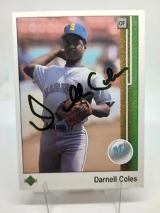 Darnell Coles 1989 Upper Deck Seattle Mariners Autographed MLB Card - Picture 1 of 2