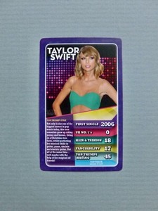 2015 Top Trumps - Popstars - TAYLOR SWIFT - Rookie Card RC