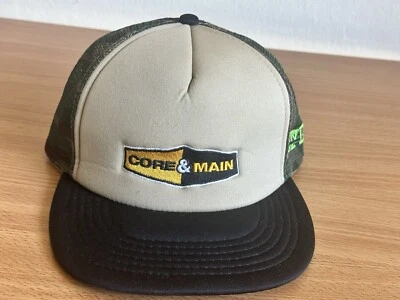 Core & Main Hat Green Camouflage Strap Back Adjustable Baseball Cap - Image 1 of 4